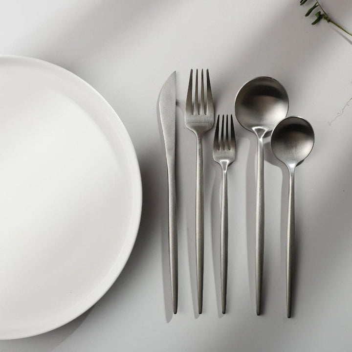 Minimalistisk Bestickset (20-delar) | Rostfritt Stål 18/10, Matt & Modern-Eva Jonsson