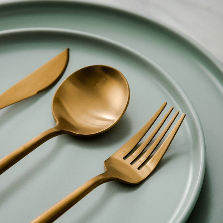 Minimalistisk Bestickset (20-delar) | Rostfritt Stål 18/10, Matt & Modern-Eva Jonsson