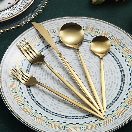 Minimalistisk Bestickset (20-delar) | Rostfritt Stål 18/10, Matt & Modern-Eva Jonsson