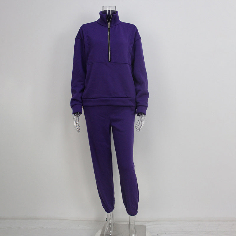 Mirla | 2-Delad Zip-Hals-Set för Sportig Elegans-Eva Jonsson