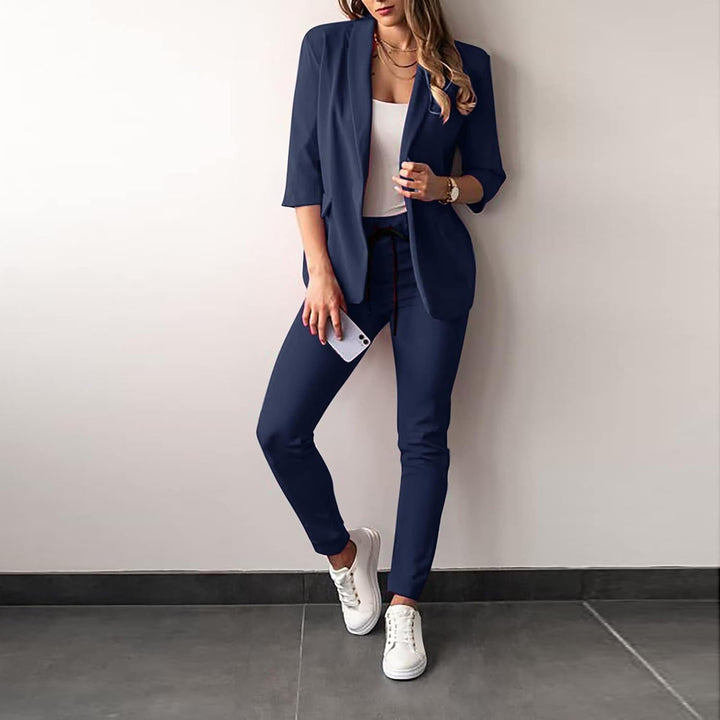 Mirla | 2-delad damdräkt Stilig blazer och byxor för damer-Eva Jonsson