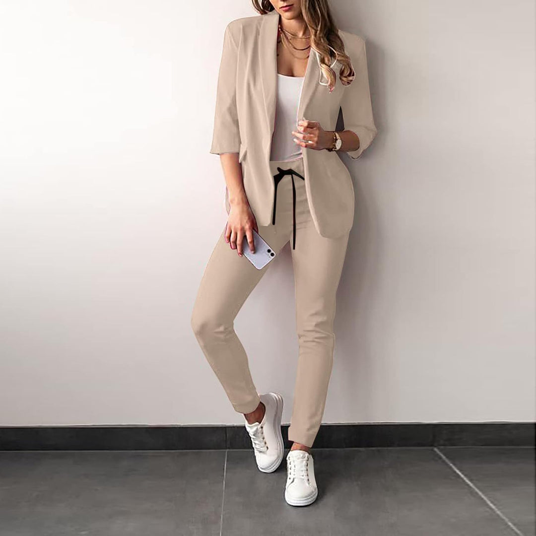 Mirla | 2-delad damkostym Stilig blazer och byxor för kvinnor-Eva Jonsson