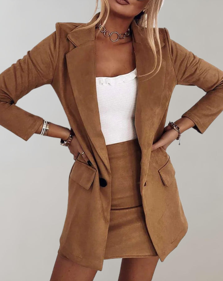 Mirla | 2-delad set av blazer och minikjol för damer-Eva Jonsson