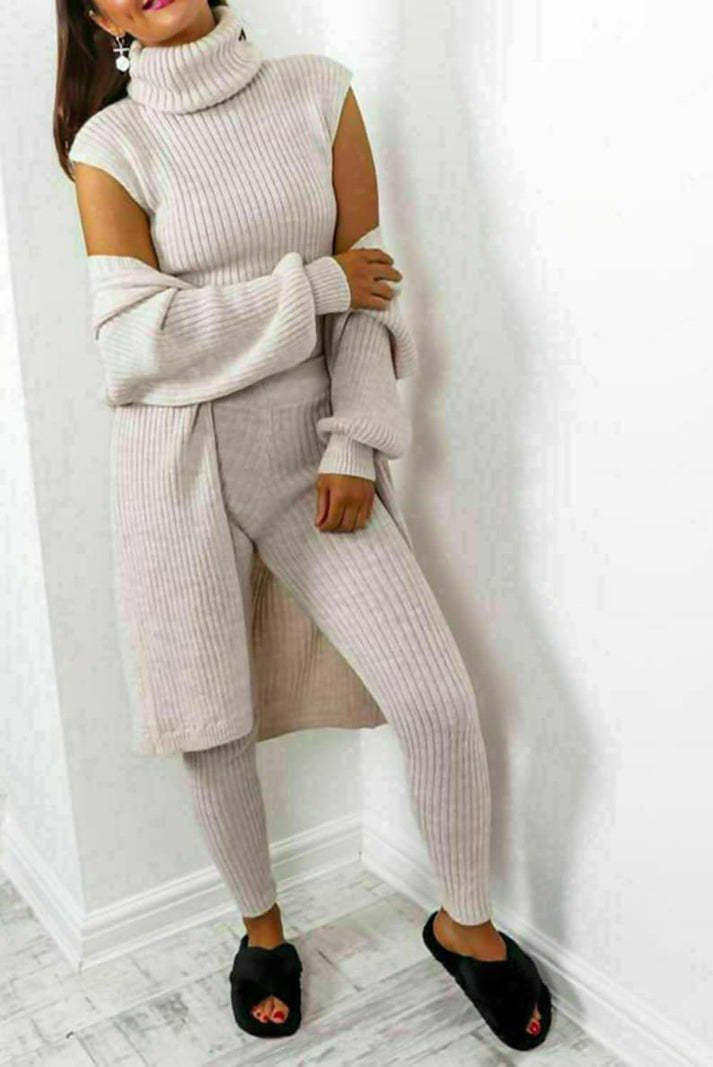 Mirla | 3-Delad Stickad Loungewear-Eva Jonsson