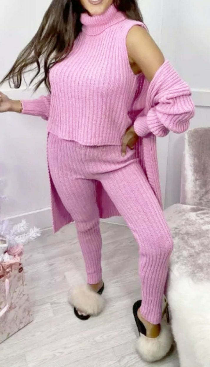 Mirla | 3-Delad Stickad Loungewear-Eva Jonsson
