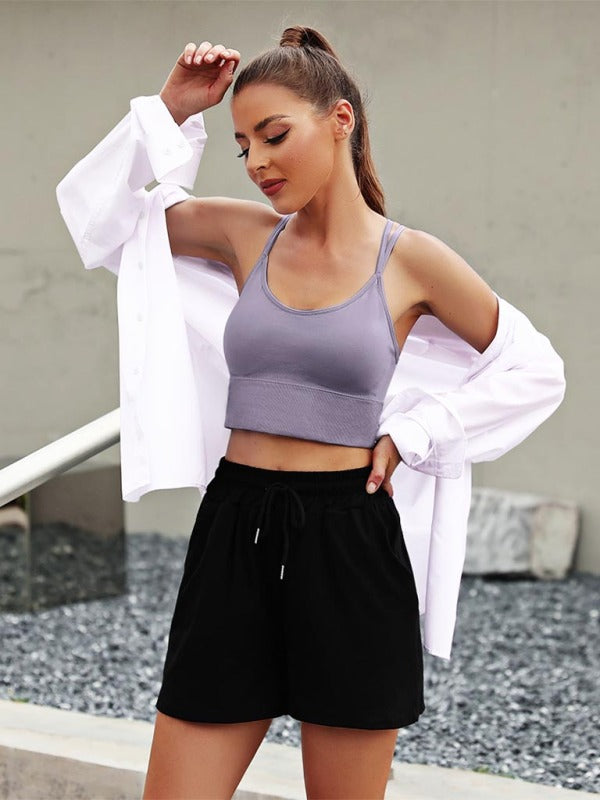 Mirla | 3-pack Dam Sport-BH Vadderad Crisscross Yoga BH Sömlös Medium Impact Fitness Activewear-Eva Jonsson