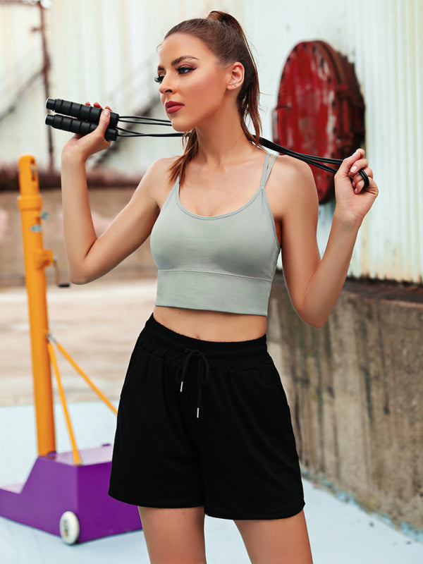 Mirla | 3-pack Dam Sport-BH Vadderad Crisscross Yoga BH Sömlös Medium Impact Fitness Activewear-Eva Jonsson