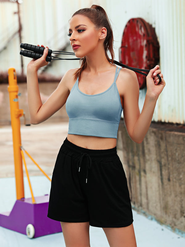 Mirla | 3-pack Dam Sport-BH Vadderad Crisscross Yoga BH Sömlös Medium Impact Fitness Activewear-Eva Jonsson