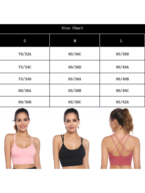 Mirla | 3-pack Dam Sport-BH Vadderad Crisscross Yoga BH Sömlös Medium Impact Fitness Activewear-Eva Jonsson
