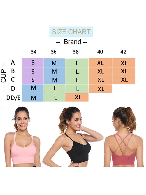 Mirla | 3-pack Dam Sport-BH Vadderad Crisscross Yoga BH Sömlös Medium Impact Fitness Activewear-Eva Jonsson
