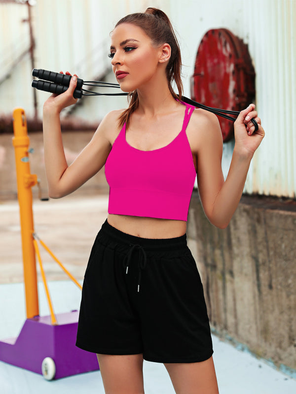 Mirla | 3-pack Dam Sport-BH Vadderad Crisscross Yoga BH Sömlös Medium Impact Fitness Activewear-Eva Jonsson