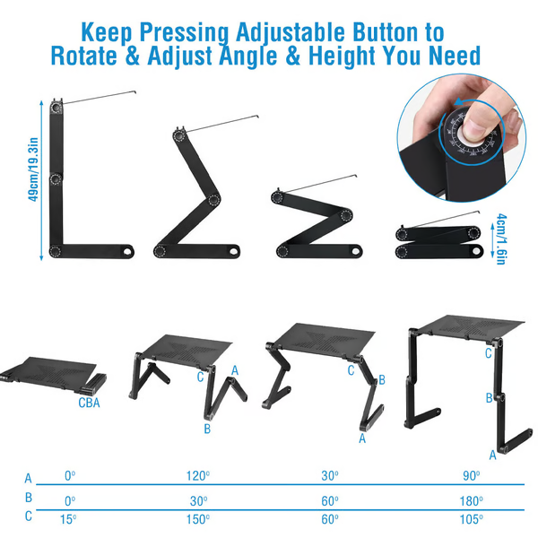 Mirla | 360° Ergonomisk Laptopstativ – FlexStand-Eva Jonsson