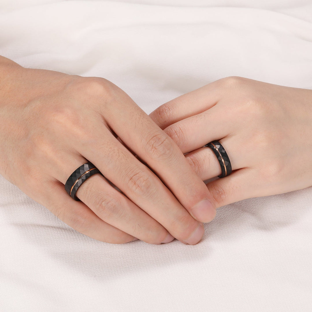 Mirla | 8Mm ädelsten ring med turmalin tillverkad av svart Mirlaramkarbid-Eva Jonsson