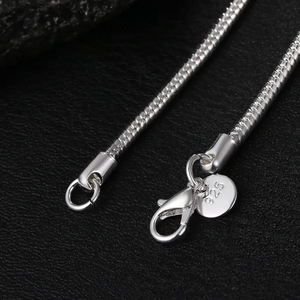 Mirla | 925 3Mm Sterling Silver Orm Kedja-Eva Jonsson
