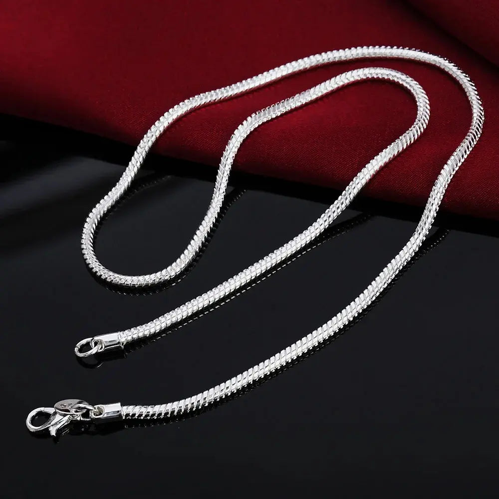 Mirla | 925 3Mm Sterling Silver Orm Kedja-Eva Jonsson