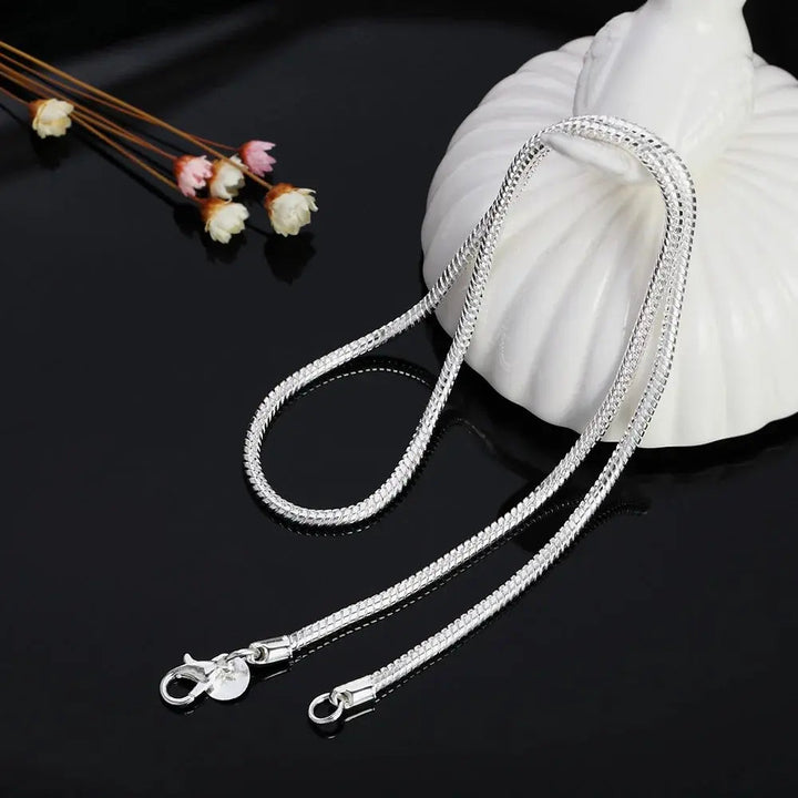 Mirla | 925 3Mm Sterling Silver Orm Kedja-Eva Jonsson