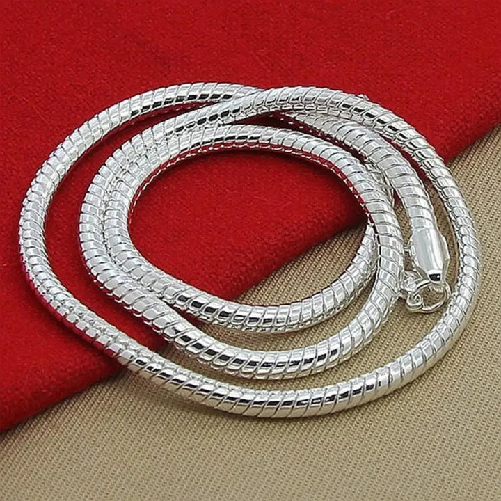 Mirla | 925 3Mm Sterling Silver Orm Kedja-Eva Jonsson