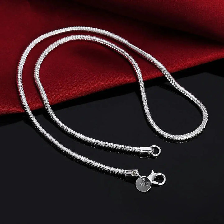 Mirla | 925 3Mm Sterling Silver Orm Kedja-Eva Jonsson