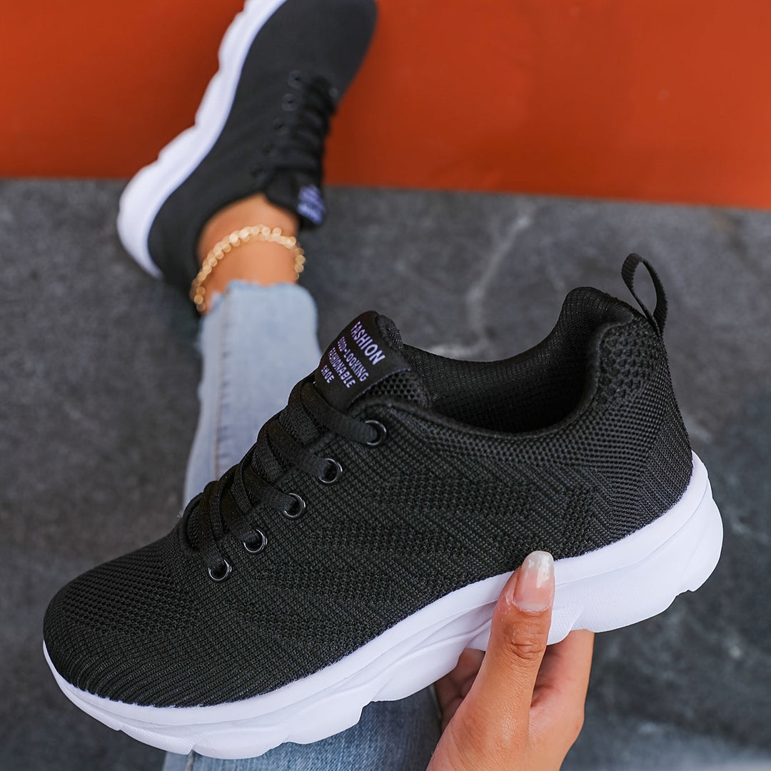 Mirla | Andningsbara Stickade Damsneakers-Eva Jonsson