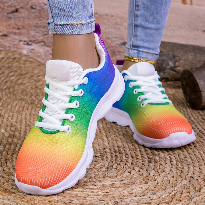 Mirla | Andningsbara Stickade Damsneakers-Eva Jonsson