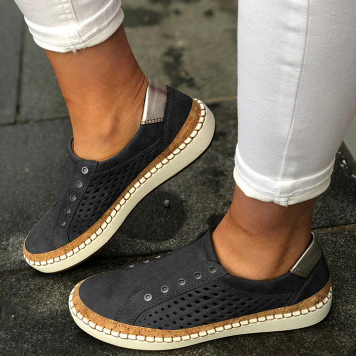 Mirla | Andningsbara Vulkaniserade Genombrutna Lätta Sneakers-Eva Jonsson