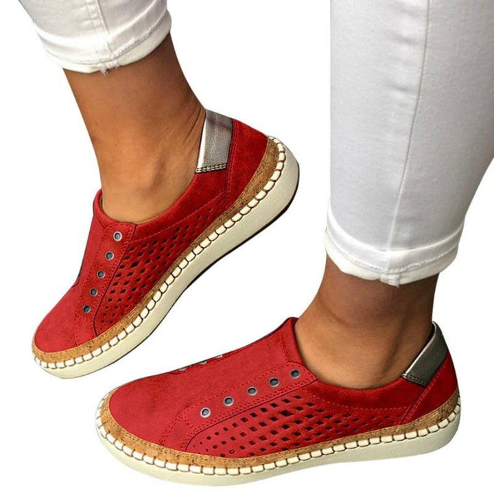 Mirla | Andningsbara Vulkaniserade Genombrutna Lätta Sneakers-Eva Jonsson