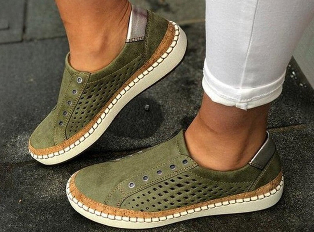 Mirla | Andningsbara Vulkaniserade Genombrutna Lätta Sneakers-Eva Jonsson