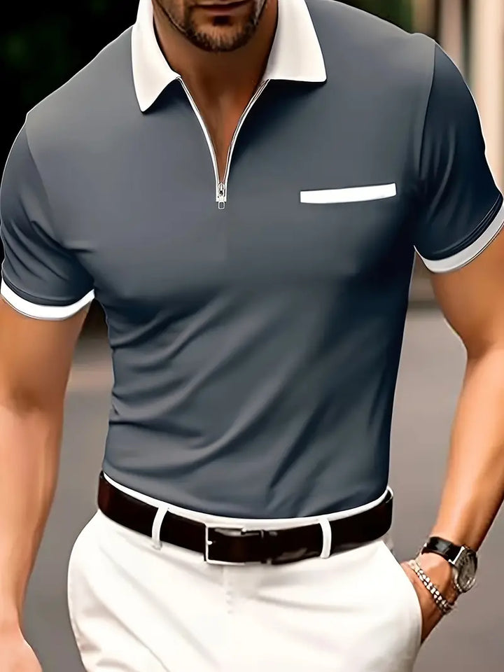 Mirla | Andningsbart golfshirt i regular fit för herrar-Eva Jonsson