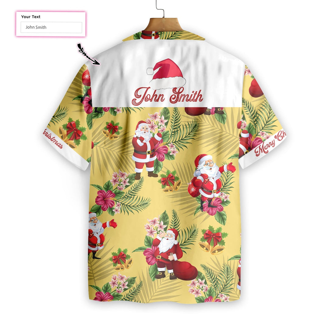 Mirla | Anpassad Namn Glad Jul Santa Claus Anpassad Hawaii-Skorta-Eva Jonsson