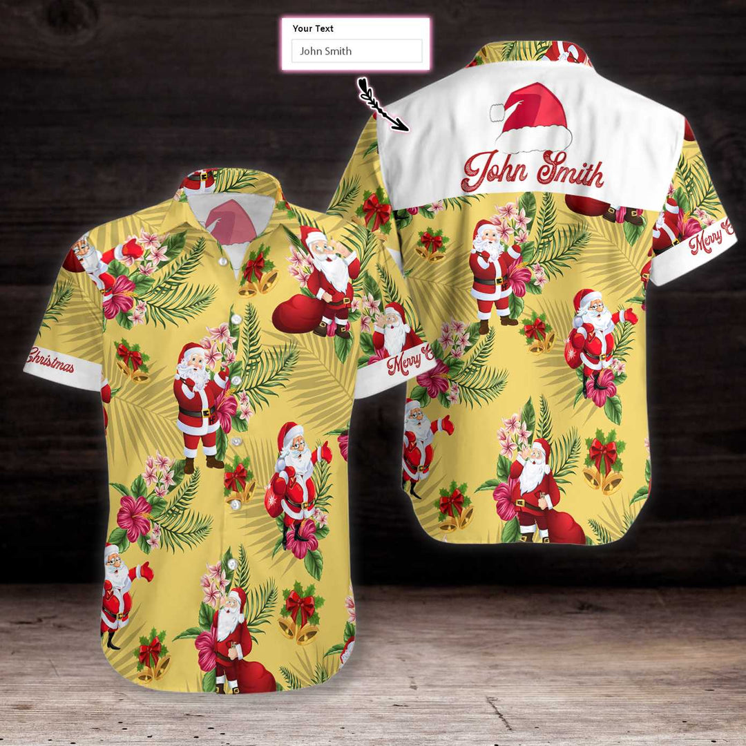 Mirla | Anpassad Namn Glad Jul Santa Claus Anpassad Hawaii-Skorta-Eva Jonsson