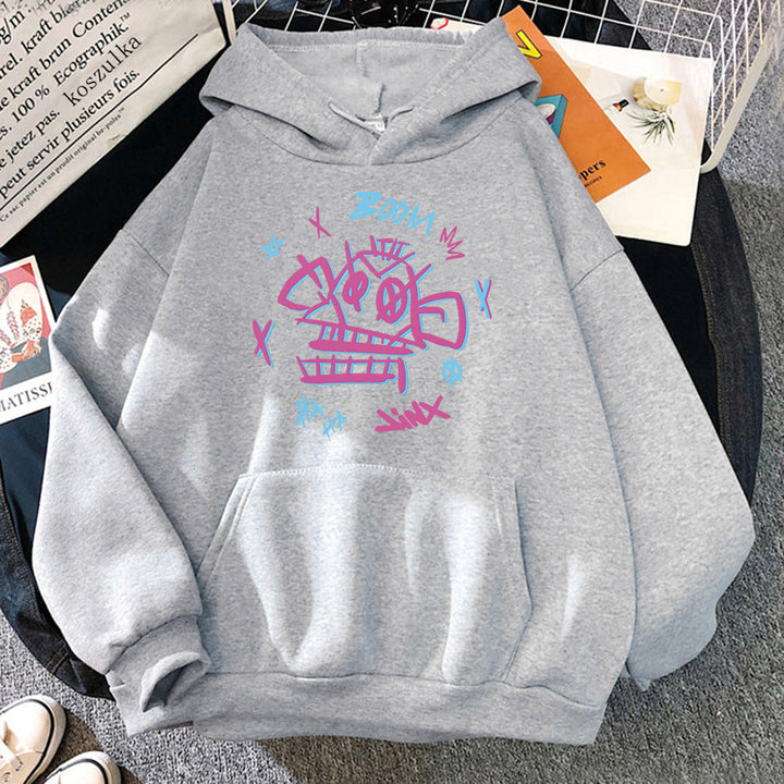 Mirla | Arcane Hoodie Harajuku Stil Jinx och Ekko-Eva Jonsson