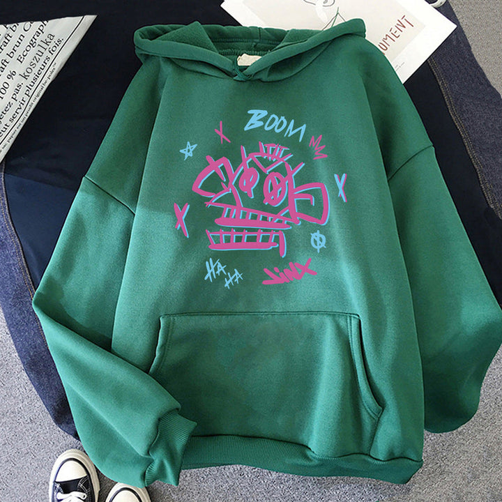 Mirla | Arcane Hoodie Harajuku Stil Jinx och Ekko-Eva Jonsson