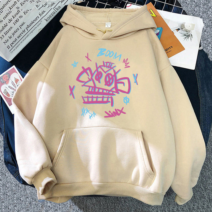 Mirla | Arcane Hoodie Harajuku Stil Jinx och Ekko-Eva Jonsson