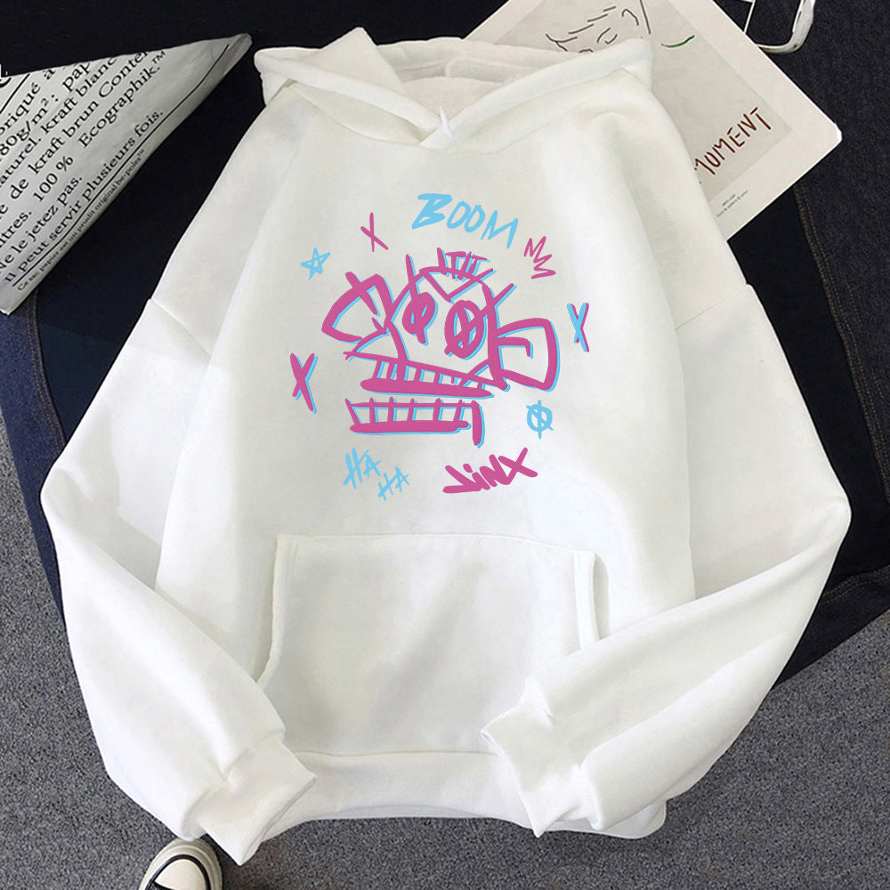 Mirla | Arcane Hoodie Harajuku Stil Jinx och Ekko-Eva Jonsson