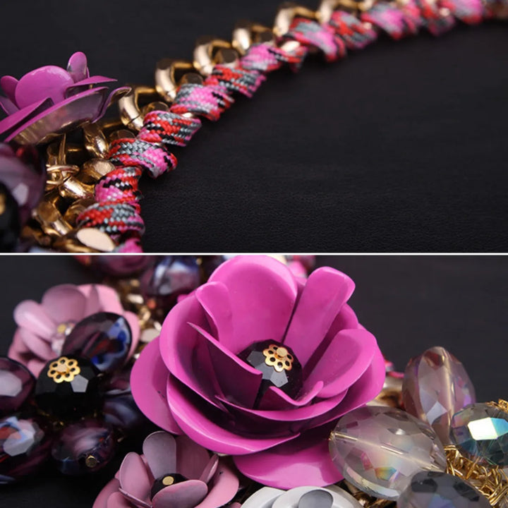 Mirla | Årgång Smycken Elegant Prom Fest Skönhetstävling Bröllop Gåva Floral Blomma Chunky Statement Halsband för Kvinnor Accessoarer-Eva Jonsson