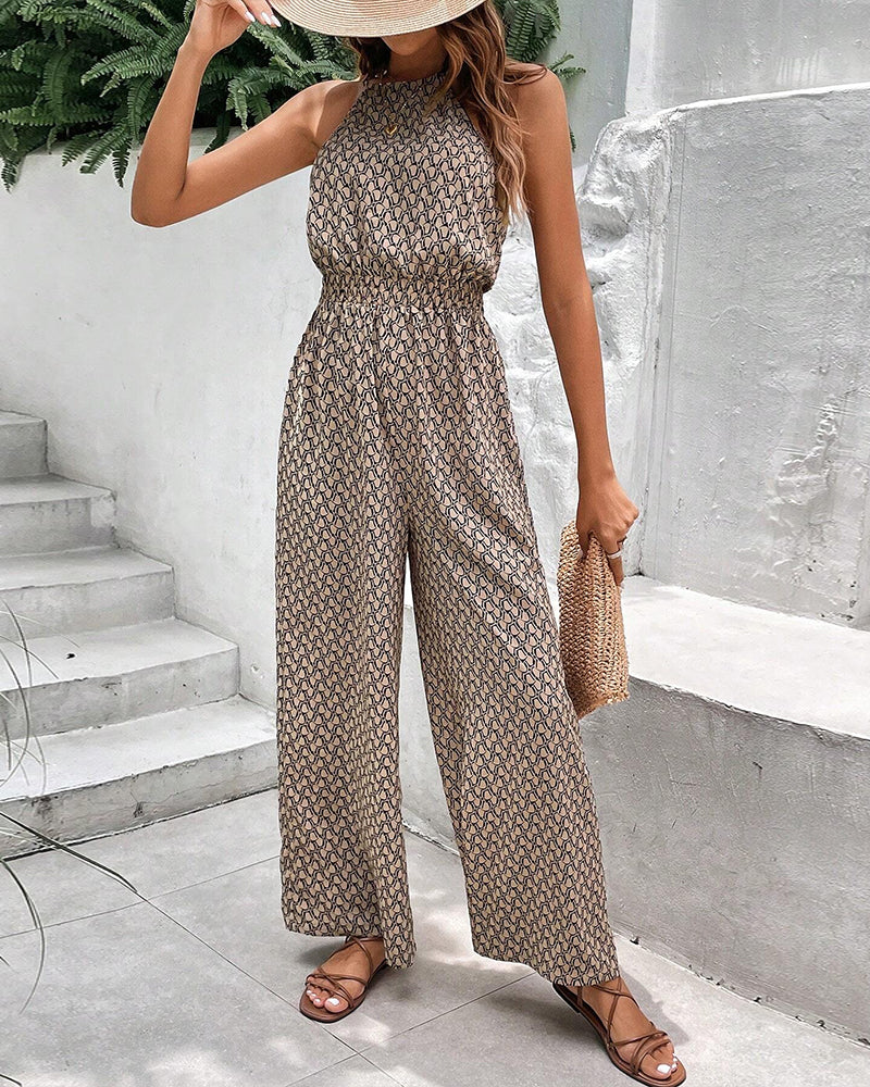 Mirla | Ärmellös Jumpsuit med Hängande Halsband-Eva Jonsson