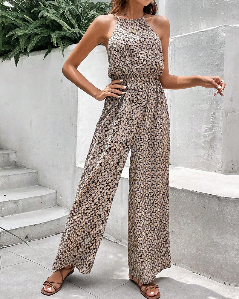 Mirla | Ärmellös Jumpsuit med Hängande Halsband-Eva Jonsson