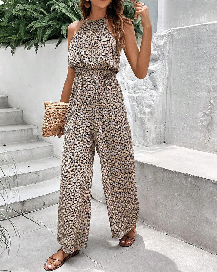 Mirla | Ärmellös Jumpsuit med Hängande Halsband-Eva Jonsson