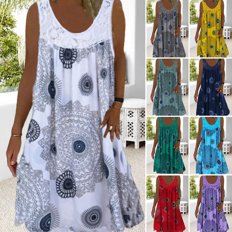 Mirla | Ärmlös Plus Size Sommardress-Eva Jonsson