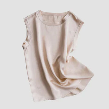 Mirla | Ärmlös Siden Satin Top-Eva Jonsson