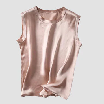 Mirla | Ärmlös Siden Satin Top-Eva Jonsson