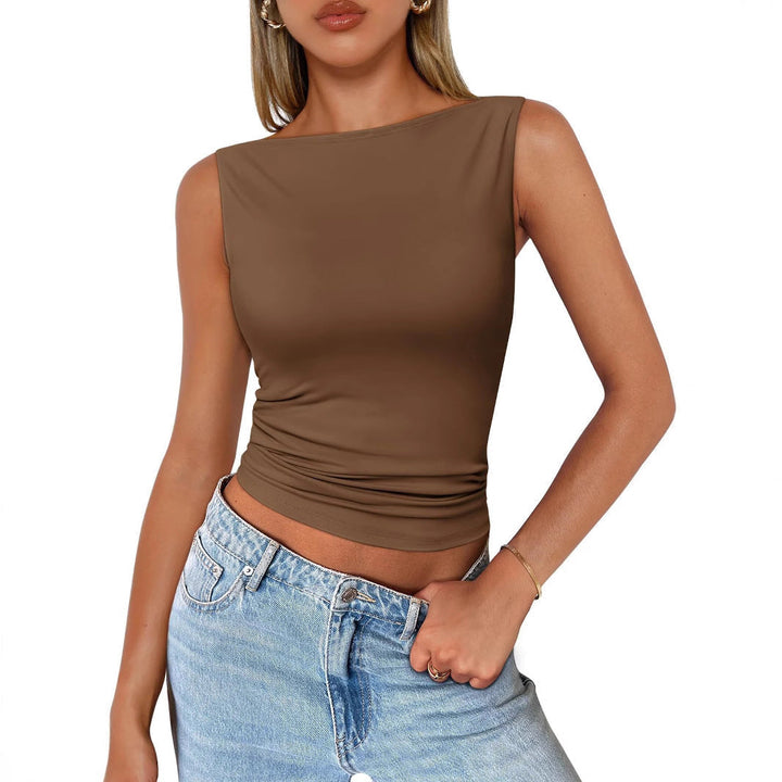 Mirla | Ärmlös Slim Fit Tanktop-Eva Jonsson