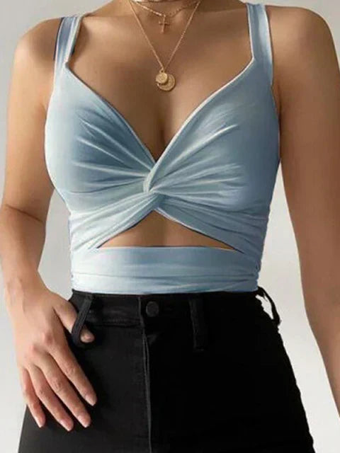 Mirla | Ärmlösa Crop Tops Kort Sexig Mode-Eva Jonsson