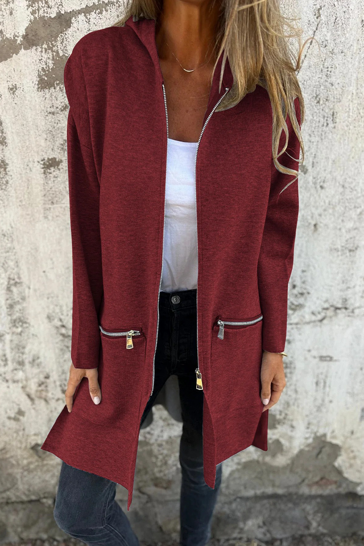 Mirla | Avslappnad Daglig Springa Dragkedja Hoodie Överklädnad - 9 Färger-Eva Jonsson