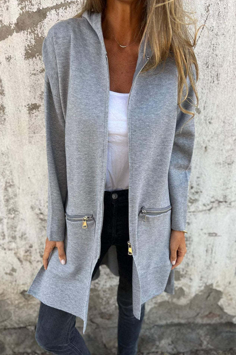 Mirla | Avslappnad Daglig Springa Dragkedja Hoodie Överklädnad - 9 Färger-Eva Jonsson