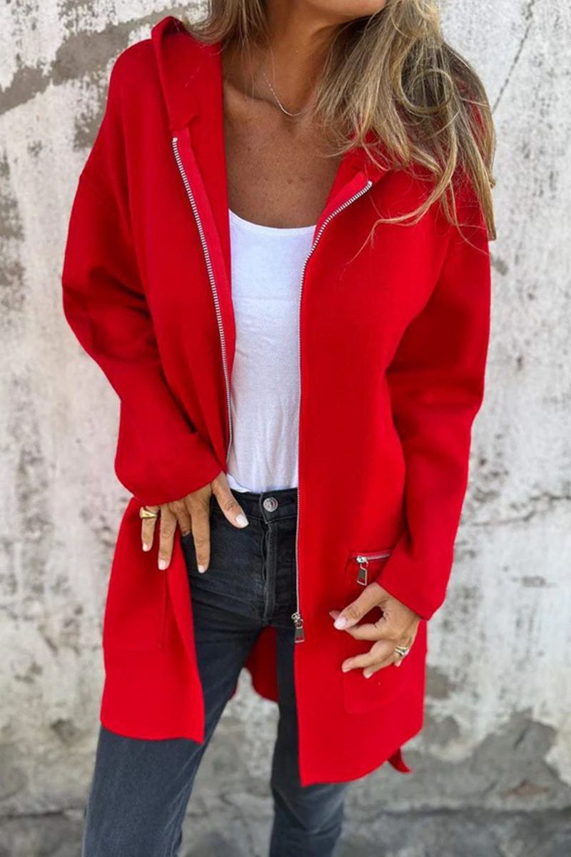 Mirla | Avslappnad Daglig Springa Dragkedja Hoodie Överklädnad - 9 Färger-Eva Jonsson