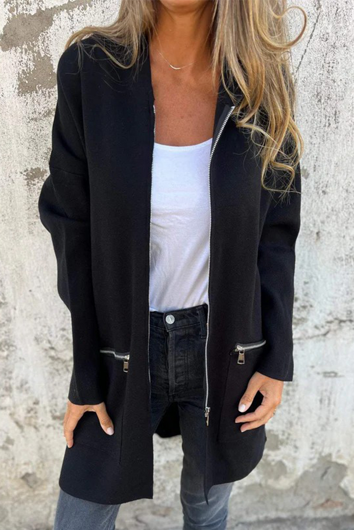 Mirla | Avslappnad Daglig Springa Dragkedja Hoodie Överklädnad - 9 Färger-Eva Jonsson