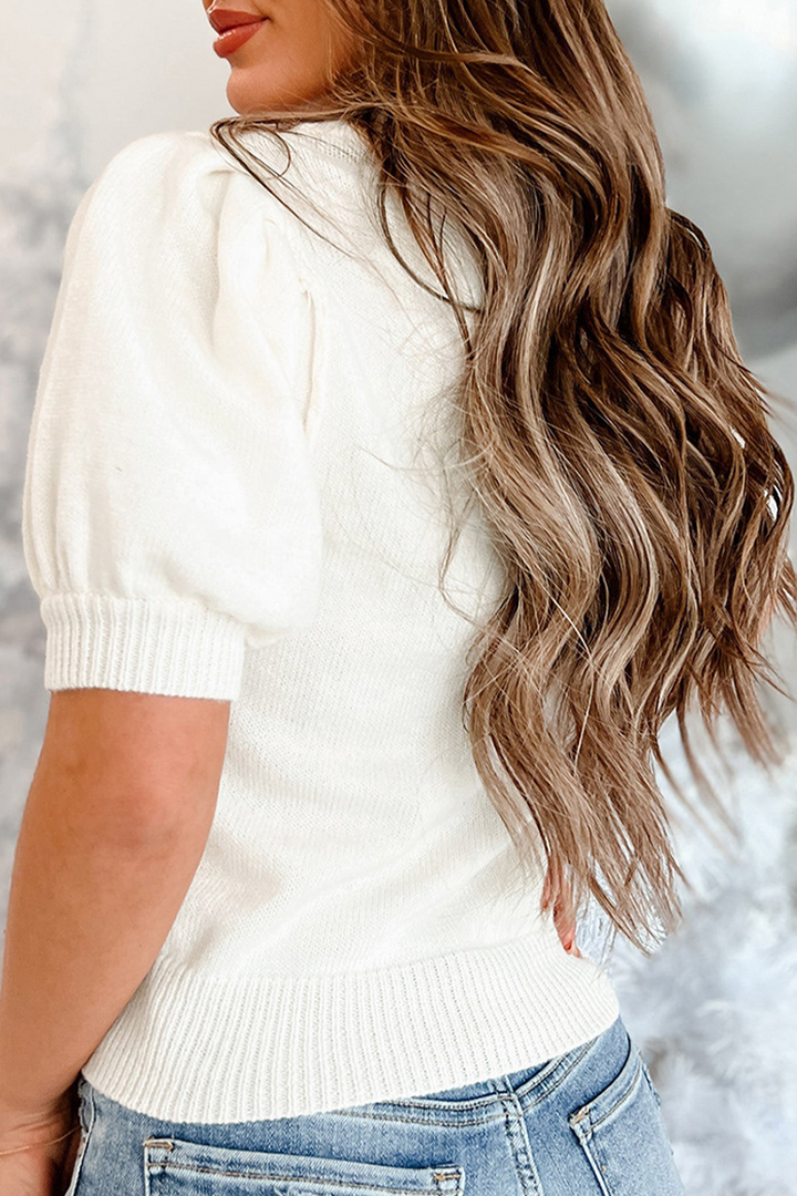 Mirla | Avslappnad Julgran Paljetter Patchwork Halv Turtleneck Tröja-Eva Jonsson