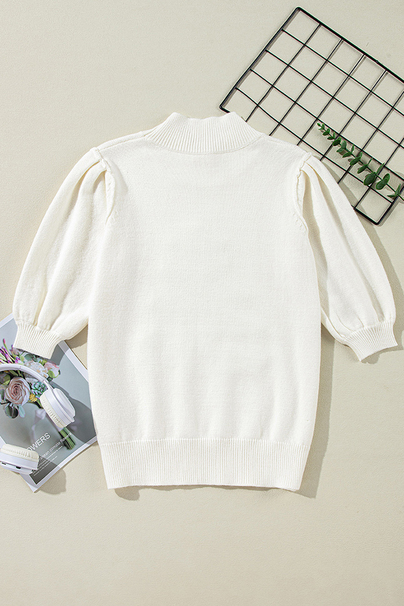 Mirla | Avslappnad Julgran Paljetter Patchwork Halv Turtleneck Tröja-Eva Jonsson