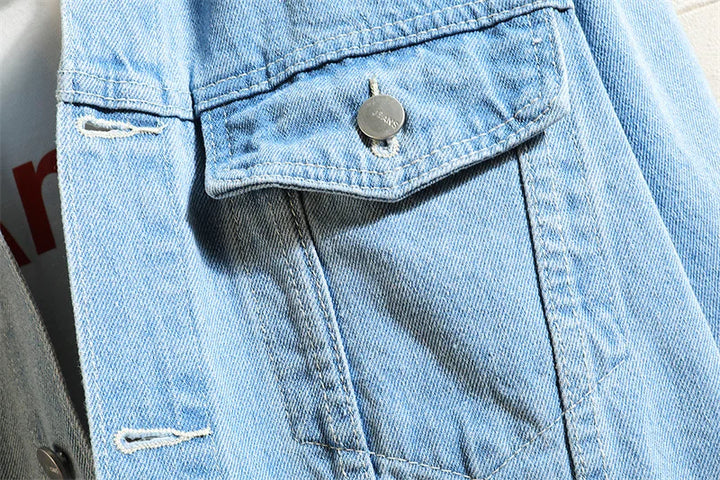 Mirla | Avtagbar denimjacka med huva för män-Eva Jonsson